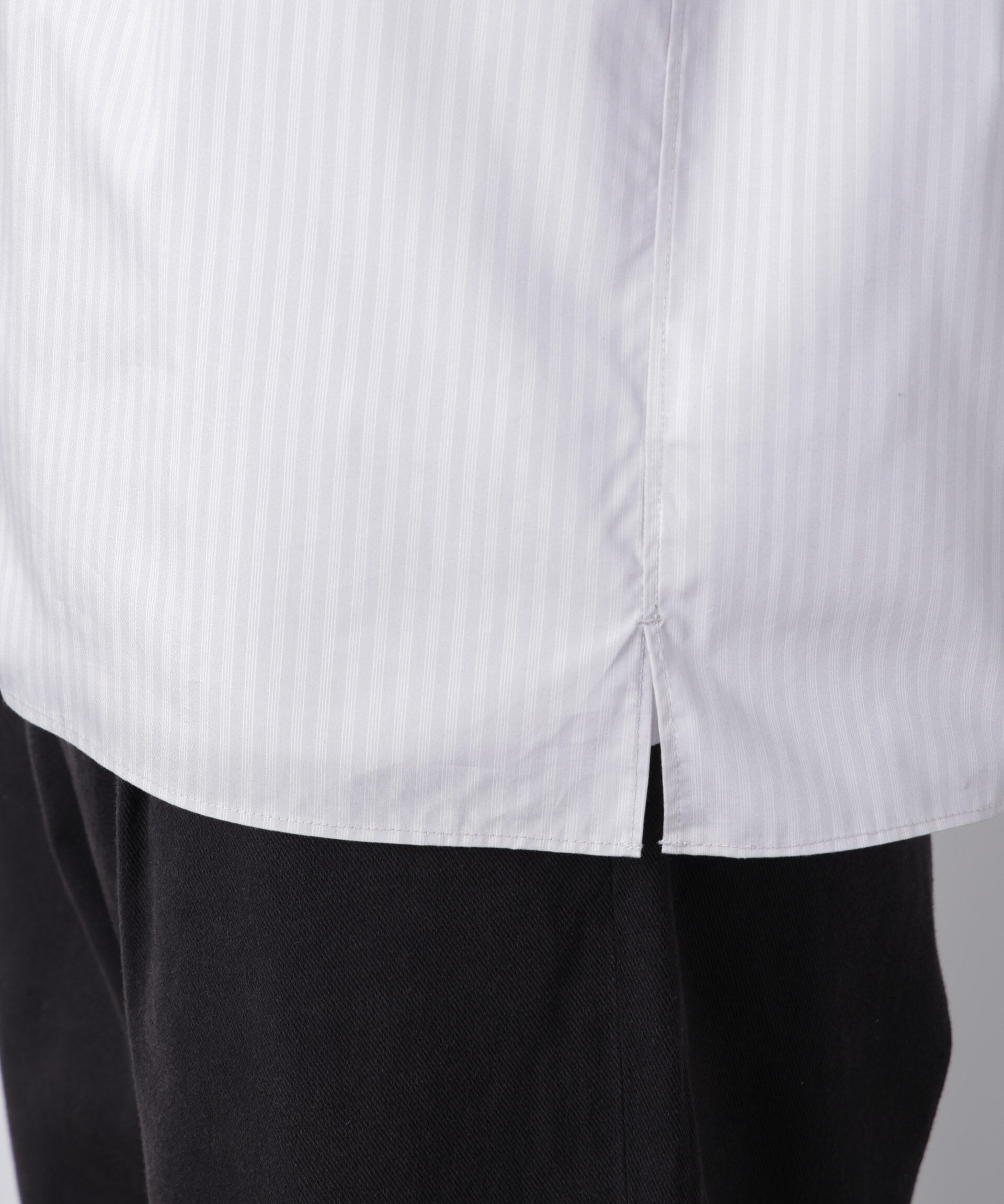 nano･universe「「OtoNANO」オープンカラーストライプ半袖シャツ」|シャツ・ブラウス|