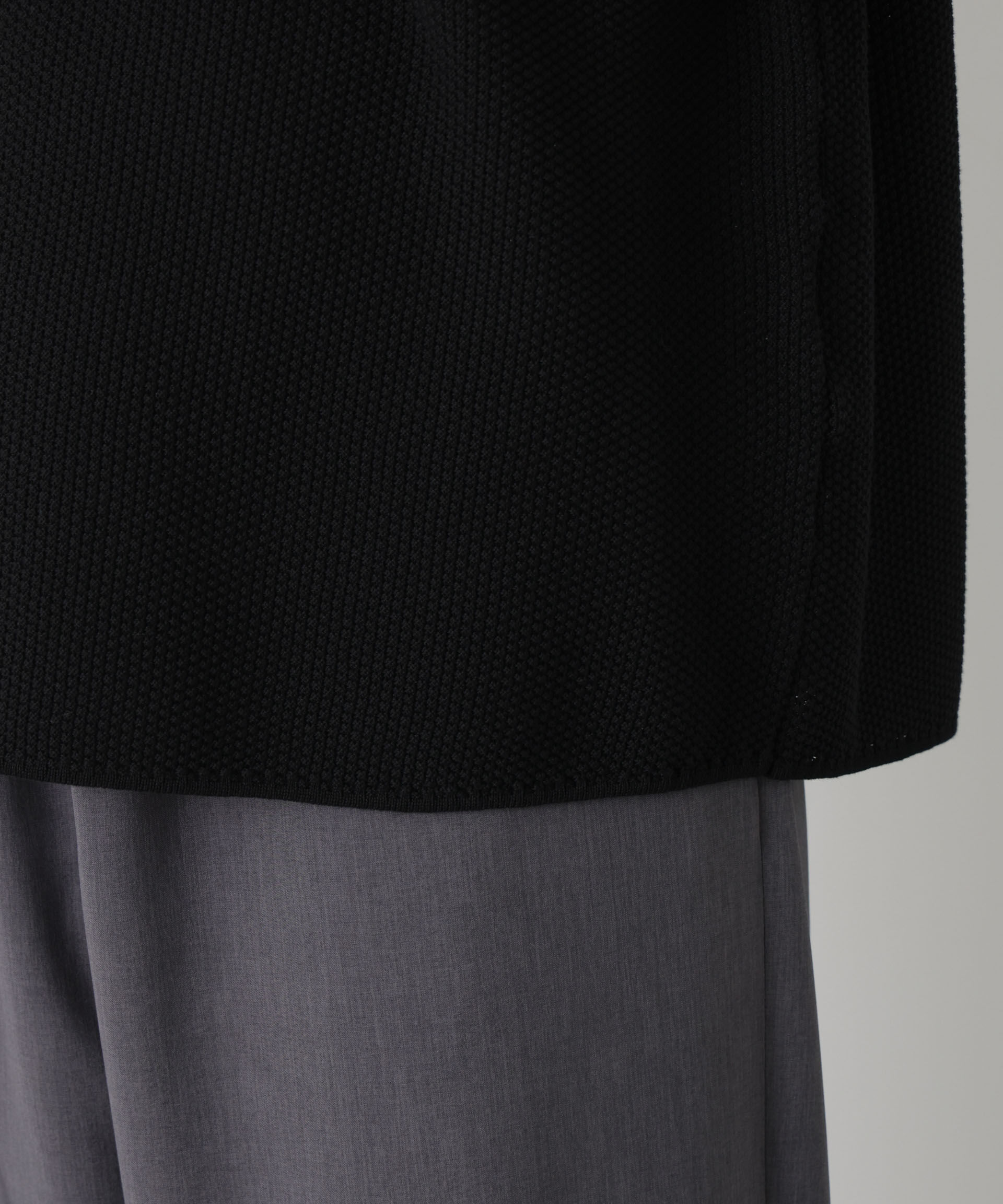 nano･universe「コットンシードステッチニットシャツ」|ニット・セーター|