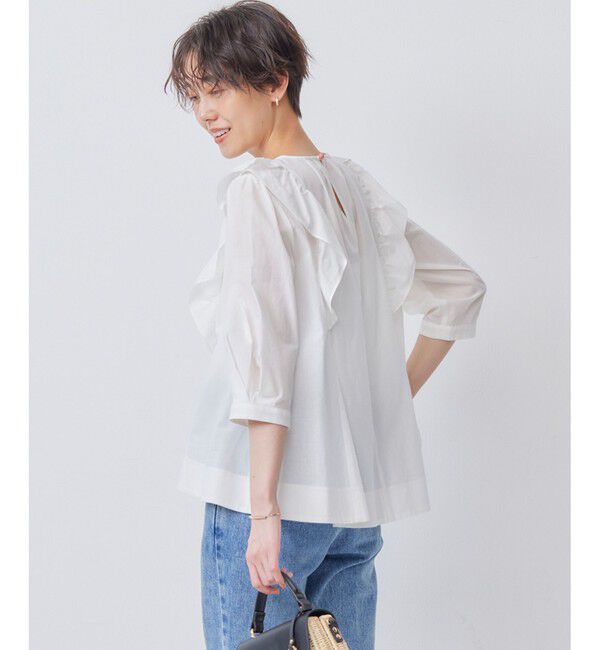組曲「【WEB限定】ナチュラルローン ペプラムブラウス」|シャツ・ブラウス|