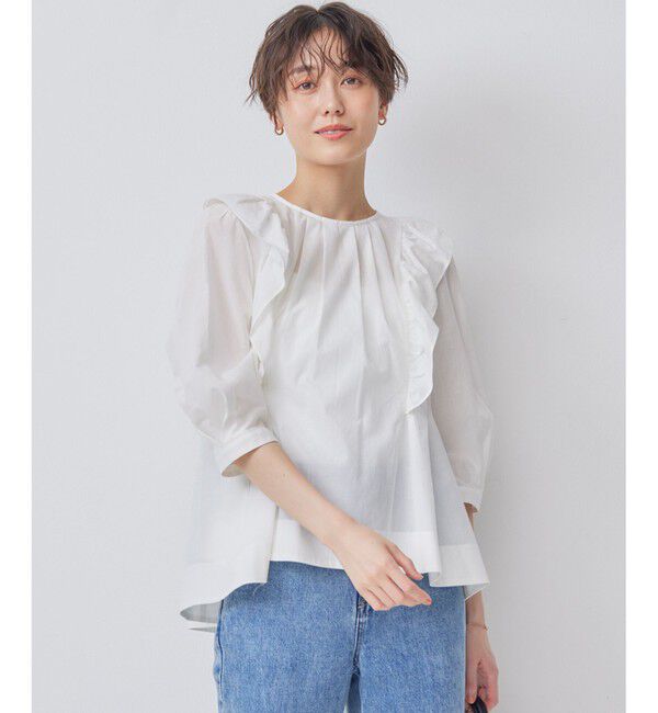 組曲「【WEB限定】ナチュラルローン ペプラムブラウス」|シャツ・ブラウス|