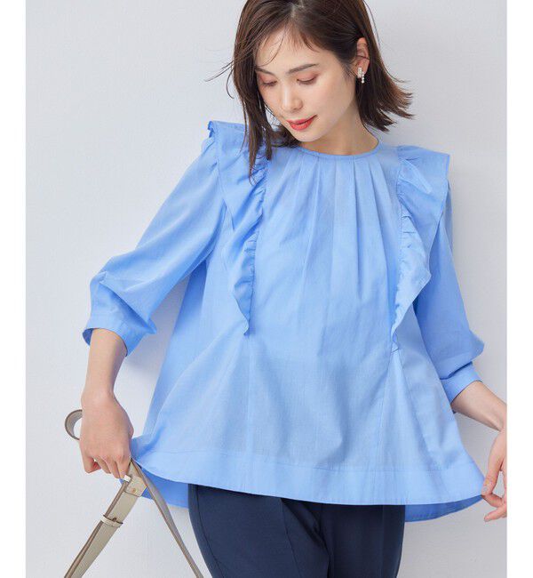 組曲「【WEB限定】ナチュラルローン ペプラムブラウス」|シャツ・ブラウス|