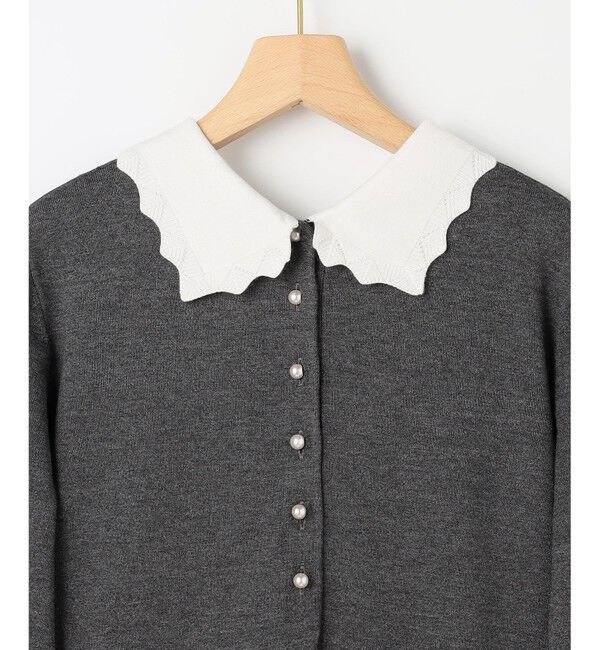 組曲「レースライク襟付きニットワンピース」|ワンピース|