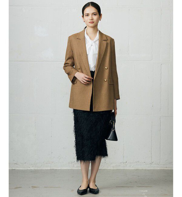 自由区「【SHIHOさん着用】シルクネップツイード ジャケット」|テーラードジャケット|