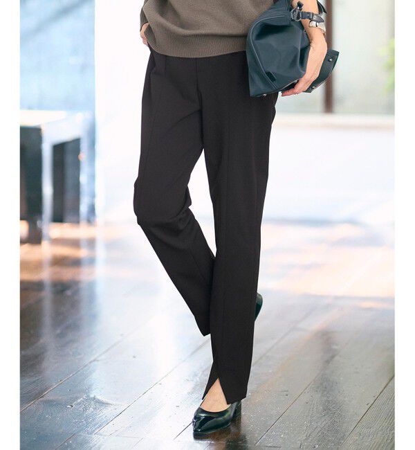 自由区「【SHIHOさん着用】ジョーゼットニット パンツ」|その他|ブラック