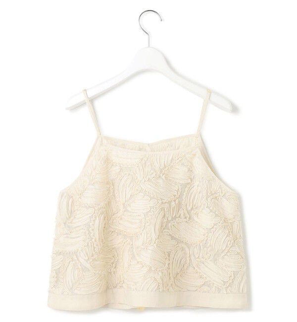 23区「【好評につき追加生産/洗える】リボンエンブロイダリー キャミソール」|シャツ・ブラウス|