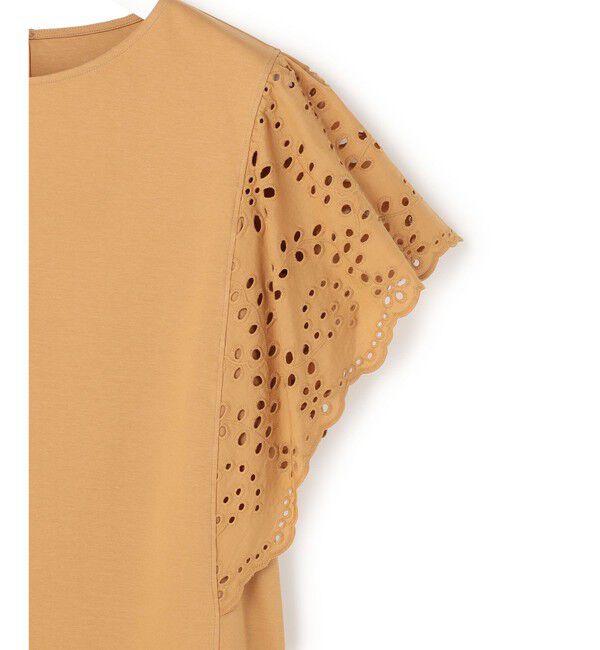 23区「カットワークエンブロイダリー デザインスリーブ トップス」|Tシャツ・カットソー|