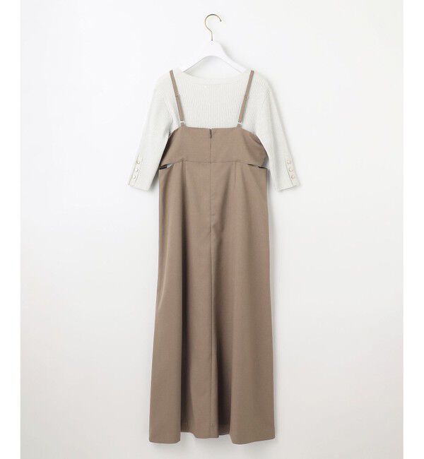 ANY SIS「【洗える・2SET】カットデザインスタイルアップ ワンピース&times;ニット」|スーツ|