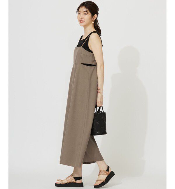 ANY SIS「【洗える・2SET】カットデザインスタイルアップ ワンピース&times;ニット」|スーツ|