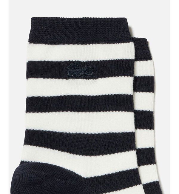 LACOSTE「マリンボーダーミドルソックス」|ソックス|