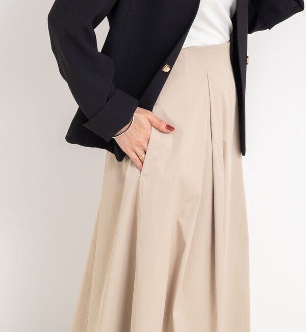 NOLLEY'S sophi「【追加】ウォッシャブルタフタタックフレアスカート」|フレア|