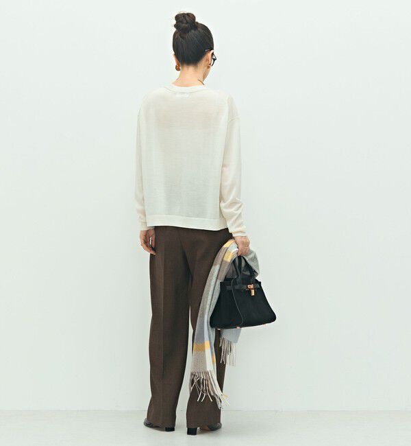 NOLLEY'S「《手洗い可能》《アンサンブル対応》18G天竺ゆったりVネックカーディガン」|カーディガン|