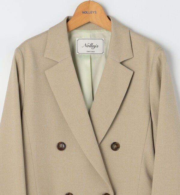 NOLLEY'S「《セットアップ対応》ウォッシャブルウール調ストレッチダブルジャケット」|テーラードジャケット|