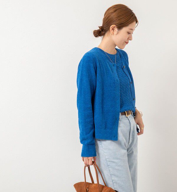 Rie Miller「《手洗い可能》《アンサンブル対応》モールヤーンミニケーブルプルオーバーニット」|ニット・セーター|