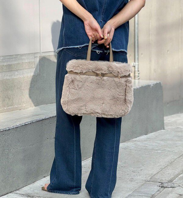 NOLLEY'S「ひねり金具付きファートートバッグ」|トートバッグ|