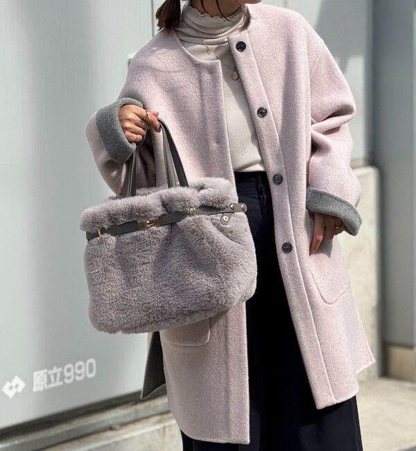 NOLLEY'S「ひねり金具付きファートートバッグ」|トートバッグ|