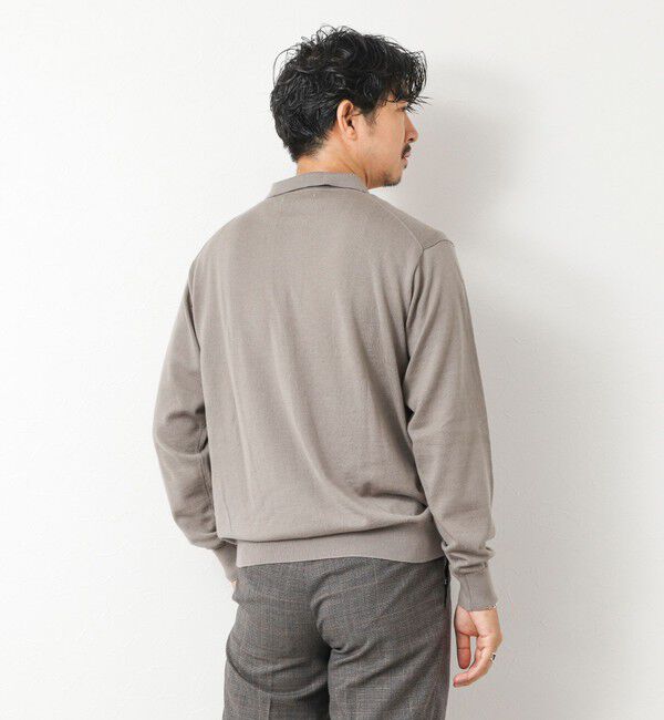 NOLLEY'S goodman「14G成型 ウォッシャブル NSN長袖ポロニット 25AW」|ニット・セーター|