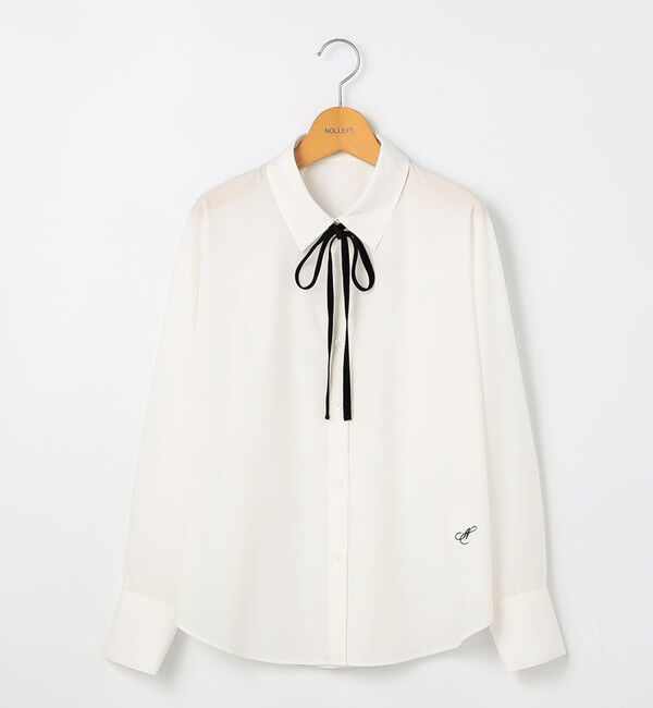 NOLLEY'S「ウォッシャブルリボン付きシャツ」|シャツ・ブラウス|