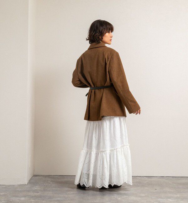 MAQWEL「【MAQWEL/マクウェル】《セットアップ対応》ウォッシャブルエンブロイダリーレーススカート」|スカート|