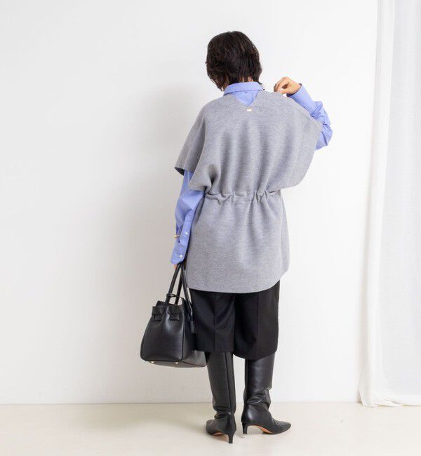 Rie Miller「バイカラー強縮ニットショール」|ニット・セーター|