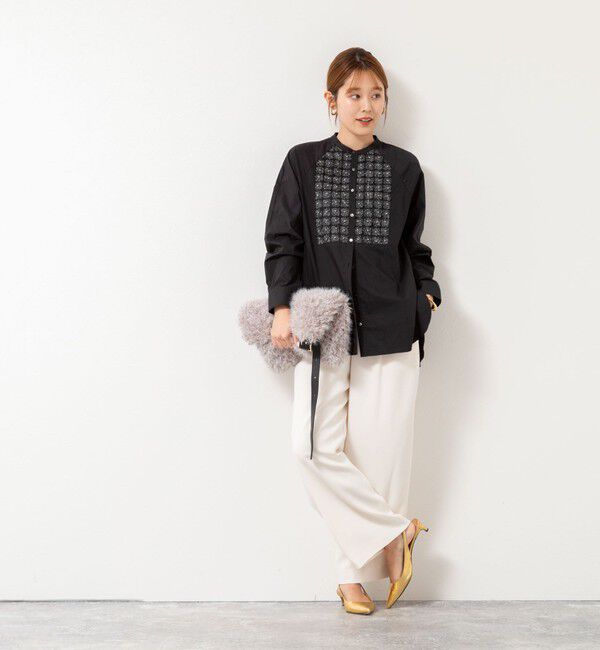 NOLLEY'S「【SOI-MeME/ソワメム】パールラメレースブラウス」|シャツ・ブラウス|