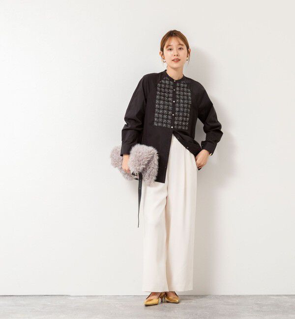 NOLLEY'S「【SOI-MeME/ソワメム】パールラメレースブラウス」|シャツ・ブラウス|