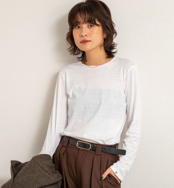 MAQWEL「【MAQWEL/マクウェル】MARUDOロングスリーブTee」|Tシャツ・カットソー|ホワイト