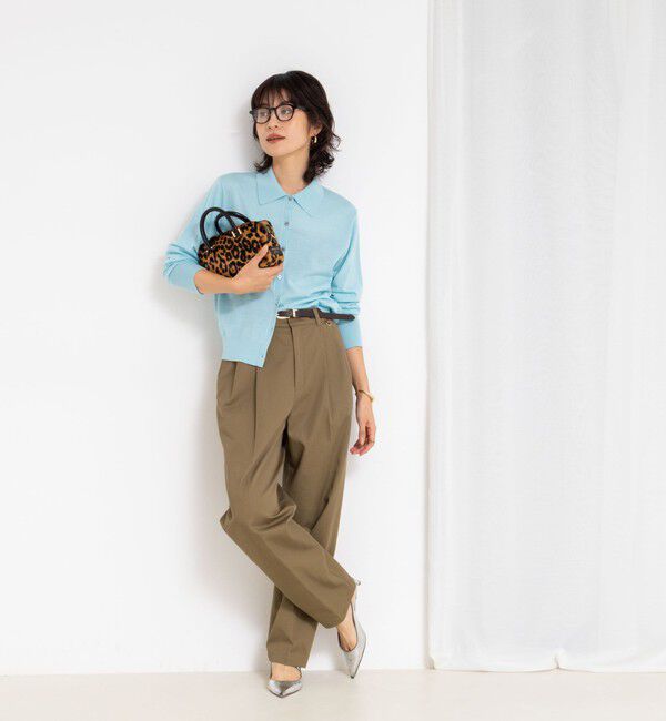 NOLLEY'S「《手洗い可能》16Gマレー襟付きカーディガン」|カーディガン|