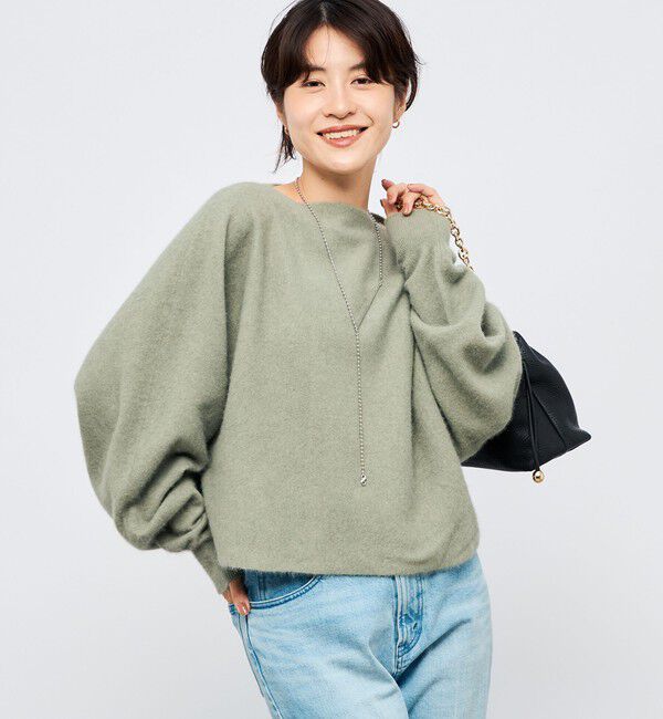 NOLLEY'S「《手洗い可能》ウォッシャブルヘアリーショート丈プルオーバー」|ニット・セーター|