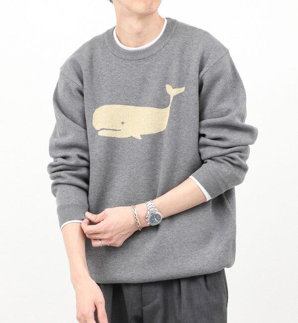 NOLLEY'S goodman「クジラWJQ ダブルジャカードニット 25AW」|ニット・セーター|ミディアムグレー