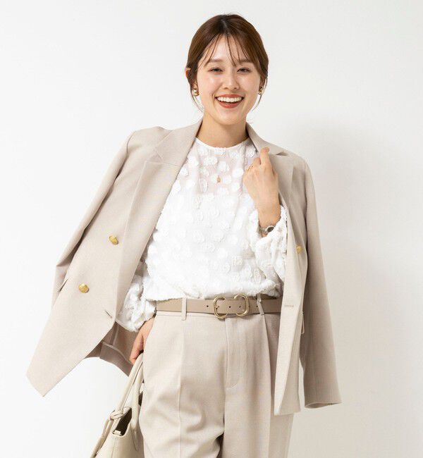 NOLLEY'S「《セットアップ対応》ウォッシャブルハイスペック麻調ダブルジャケット」|テーラードジャケット|