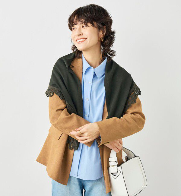 NOLLEY'S「《手洗い可能》バテンレース三角ストール」|ストール|