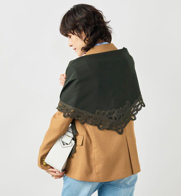 NOLLEY'S「《手洗い可能》バテンレース三角ストール」|ストール|