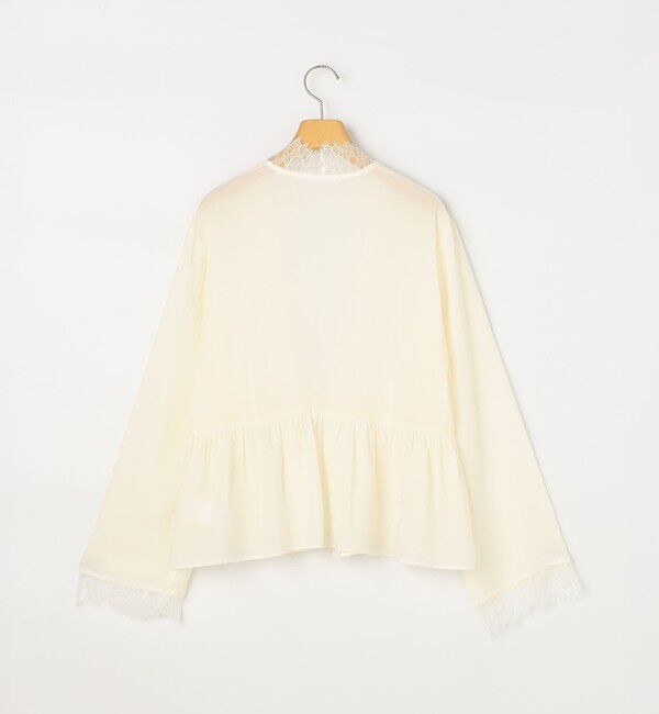 NOLLEY'S sophi「ウォッシャブルレーストリミングオーガンジーブラウス」|シャツ・ブラウス|