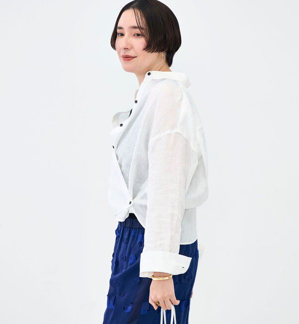 NOLLEY'S「MY STANDARD マルチWAYリネンショートシャツ」|シャツ・ブラウス|