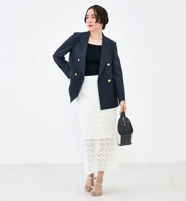 NOLLEY'S sophi「《セットアップ対応》ウォッシャブルスラブオックスダブルジャケット」|テーラードジャケット|