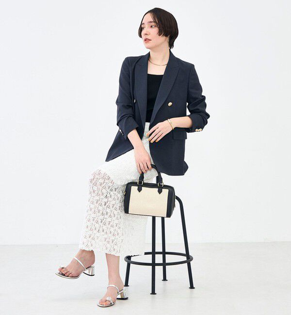 NOLLEY'S sophi「《セットアップ対応》ウォッシャブルスラブオックスダブルジャケット」|テーラードジャケット|