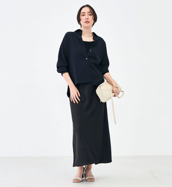 NOLLEY'S sophi「ウォッシャブルダブルサテンナロースカート」|フレア|