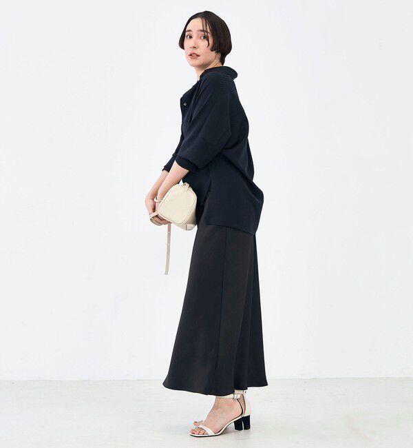 NOLLEY'S sophi「ウォッシャブルダブルサテンナロースカート」|フレア|