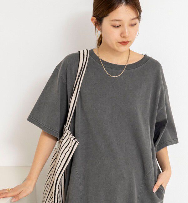 NOLLEY'S「ウォッシャブルピグメント加工カットソーマキシ丈ワンピース」|ワンピース|