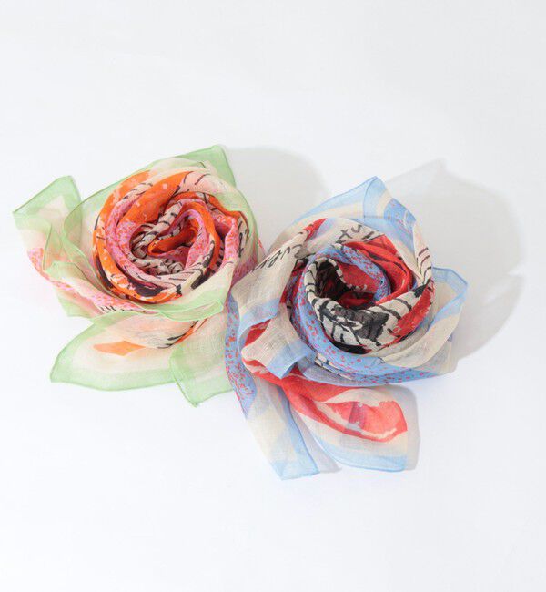 NOLLEY'S「リネンガーゼプリントストール」|ストール|