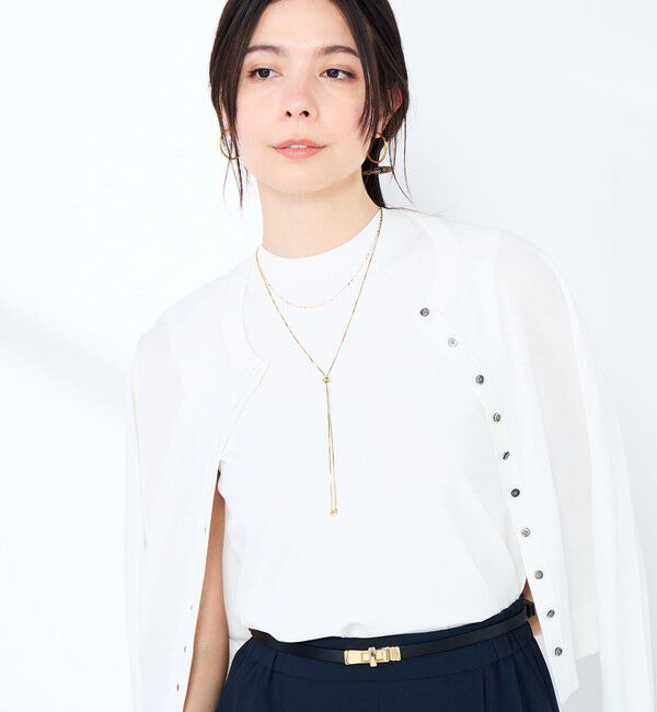 NOLLEY'S sophi「《手洗い可能/アンサンブル対応》マルチファンクションハイゲージクルーネックカーディガン」|カーディガン|