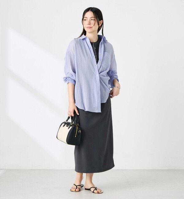 NOLLEY'S「ウォッシャブルキャッチワッシャーシアーシャツ」|シャツ・ブラウス|