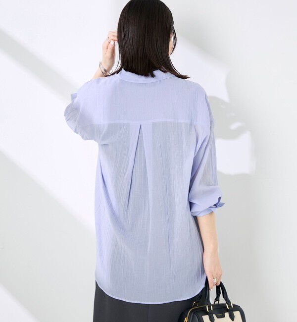 NOLLEY'S「ウォッシャブルキャッチワッシャーシアーシャツ」|シャツ・ブラウス|