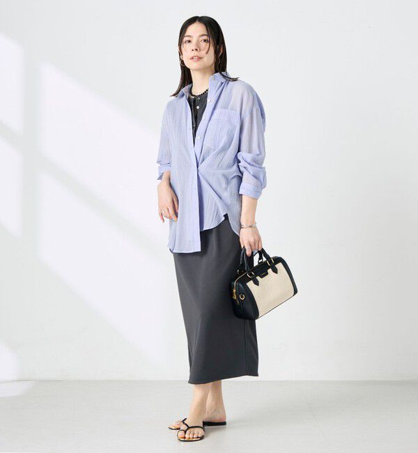 NOLLEY'S「ウォッシャブルキャッチワッシャーシアーシャツ」|シャツ・ブラウス|