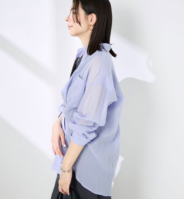 NOLLEY'S「ウォッシャブルキャッチワッシャーシアーシャツ」|シャツ・ブラウス|