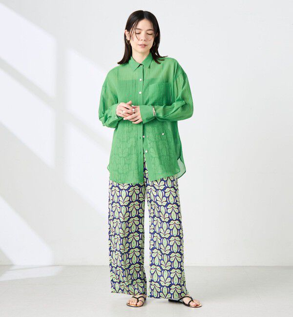 NOLLEY'S「ウォッシャブルキャッチワッシャーシアーシャツ」|シャツ・ブラウス|