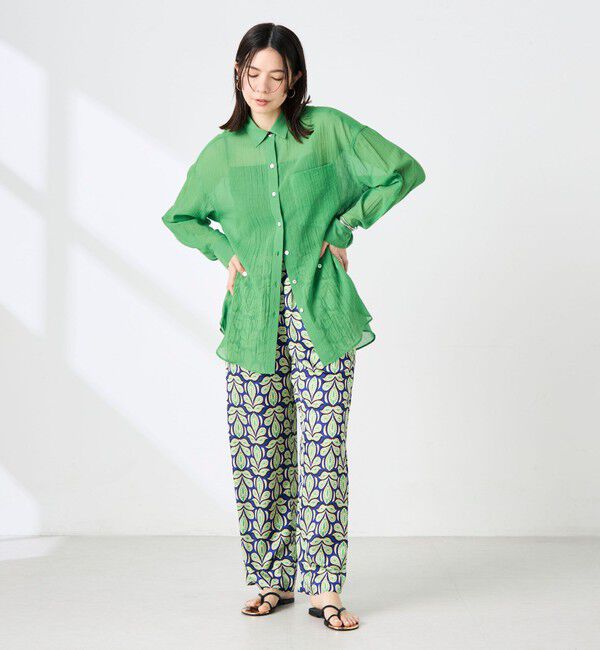 NOLLEY'S「ウォッシャブルキャッチワッシャーシアーシャツ」|シャツ・ブラウス|