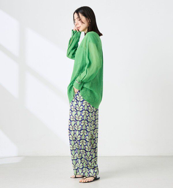 NOLLEY'S「ウォッシャブルキャッチワッシャーシアーシャツ」|シャツ・ブラウス|