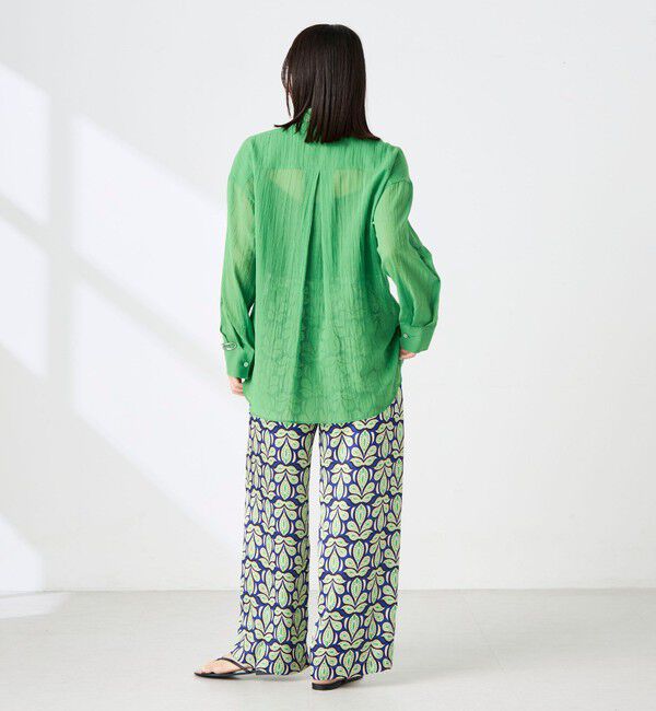 NOLLEY'S「ウォッシャブルキャッチワッシャーシアーシャツ」|シャツ・ブラウス|