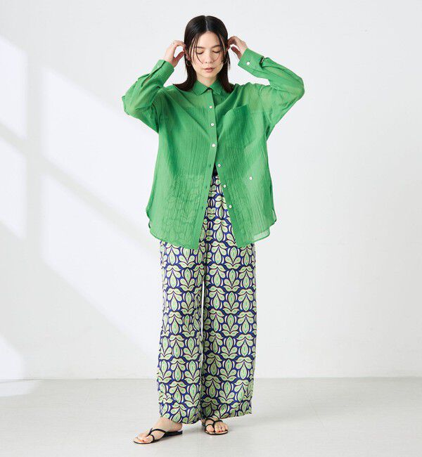 NOLLEY'S「ウォッシャブルキャッチワッシャーシアーシャツ」|シャツ・ブラウス|